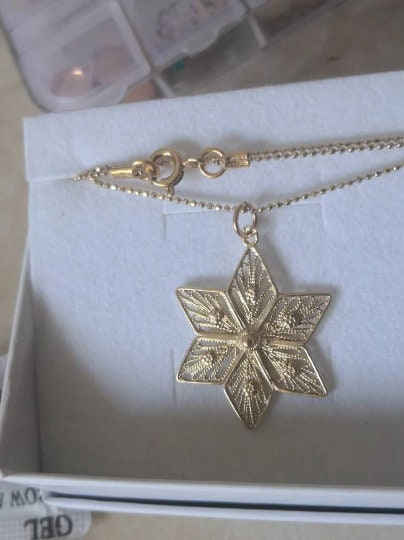 Gold Star of David Necklace Israeli Jewelry Flower of David - Etsy