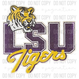 Louisiana State University Paillettenpatch, Collage Voetbal, Strijkpatch