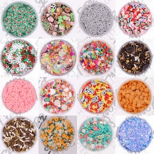 Sprinkles: arcilla polimérica, palanquetas para espolvorear, aditivo de limo