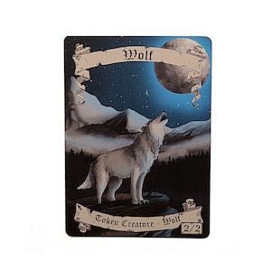 Magic the Gathering Wolf Token