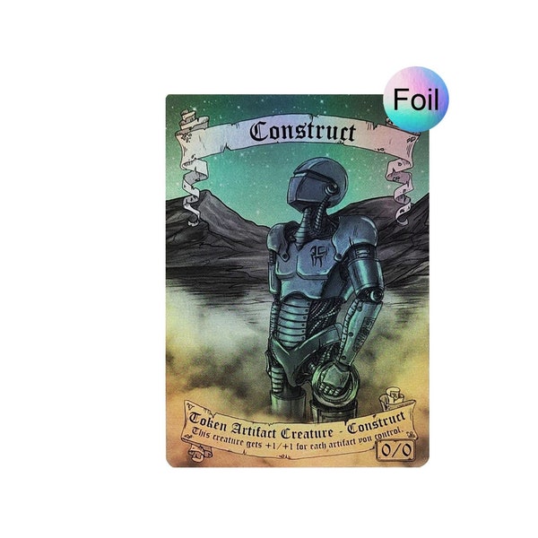 Magic the Gathering Construct Token (Foil version)