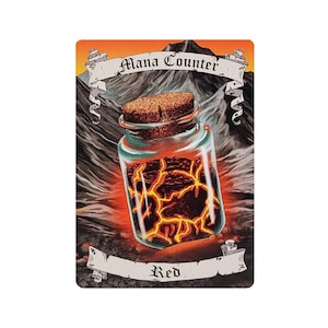 Magic the Gathering Mana Counter Token (Red)