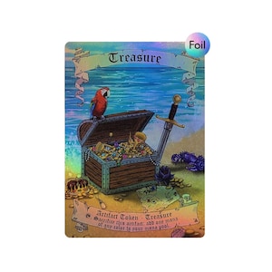 Magic the Gathering Treasure Token - Beach (foil version)