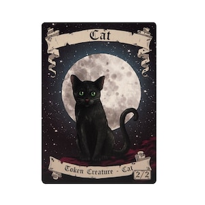 Magic the Gathering Cat Token (moon)
