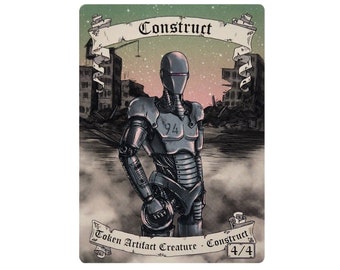 Magic the Gathering 4/4 Construct Token