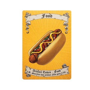 Ficha de comida Magic the Gathering (cachorro-quente)