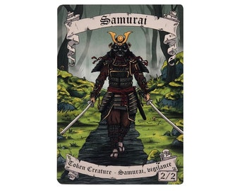 Magic the Gathering 2/2 Samurai Token - Etsy