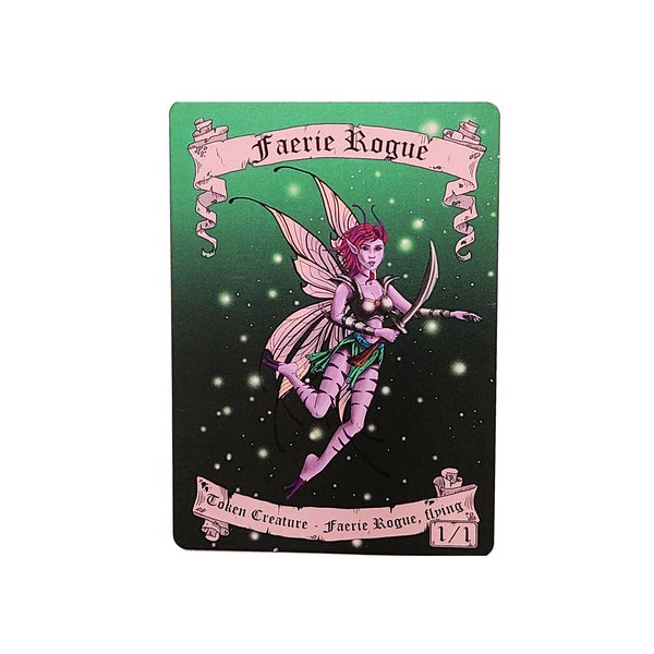 Magic the Gathering Faerie Rogue Token