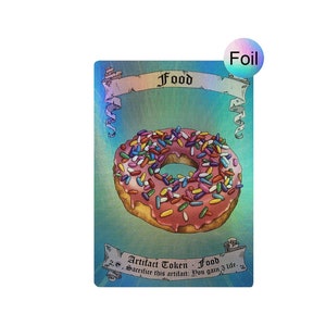 Magic the Gathering Food Token donut (Foil version)