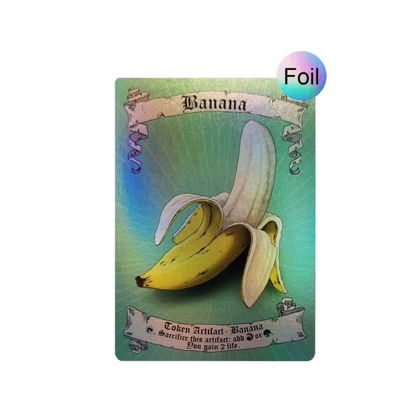 Magic the Gathering Banana Token (Foil version)