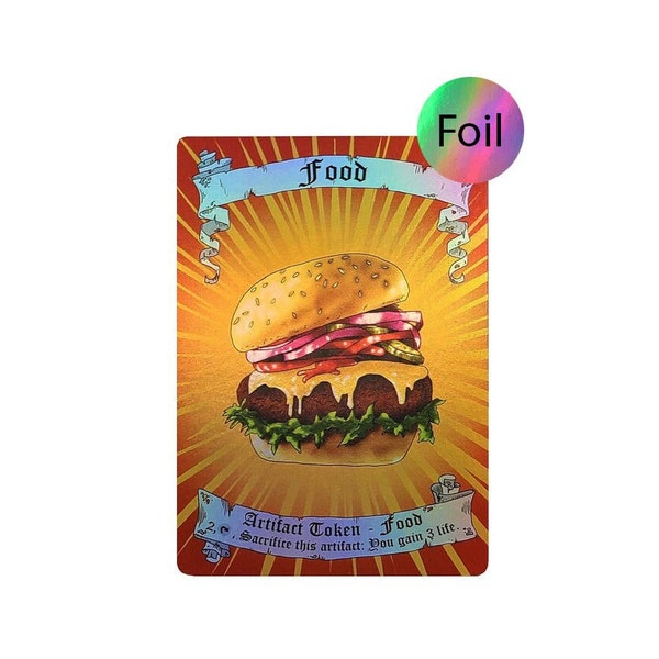 Magic the Gathering Food Burger Token (foil version)