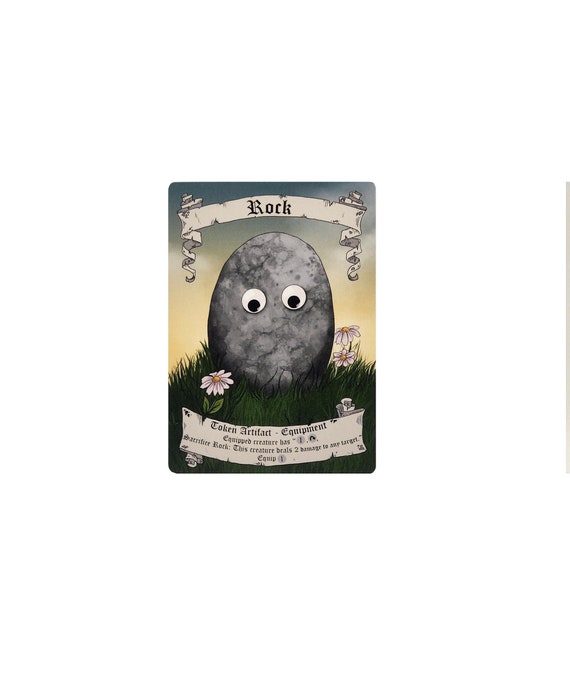 mtg token cards list Pack: Zombie Rogue, Ox, Sand Warrior, Mercenary, Beau, Varmi  The Adventurer's Press Magic the Gathering Rock Token