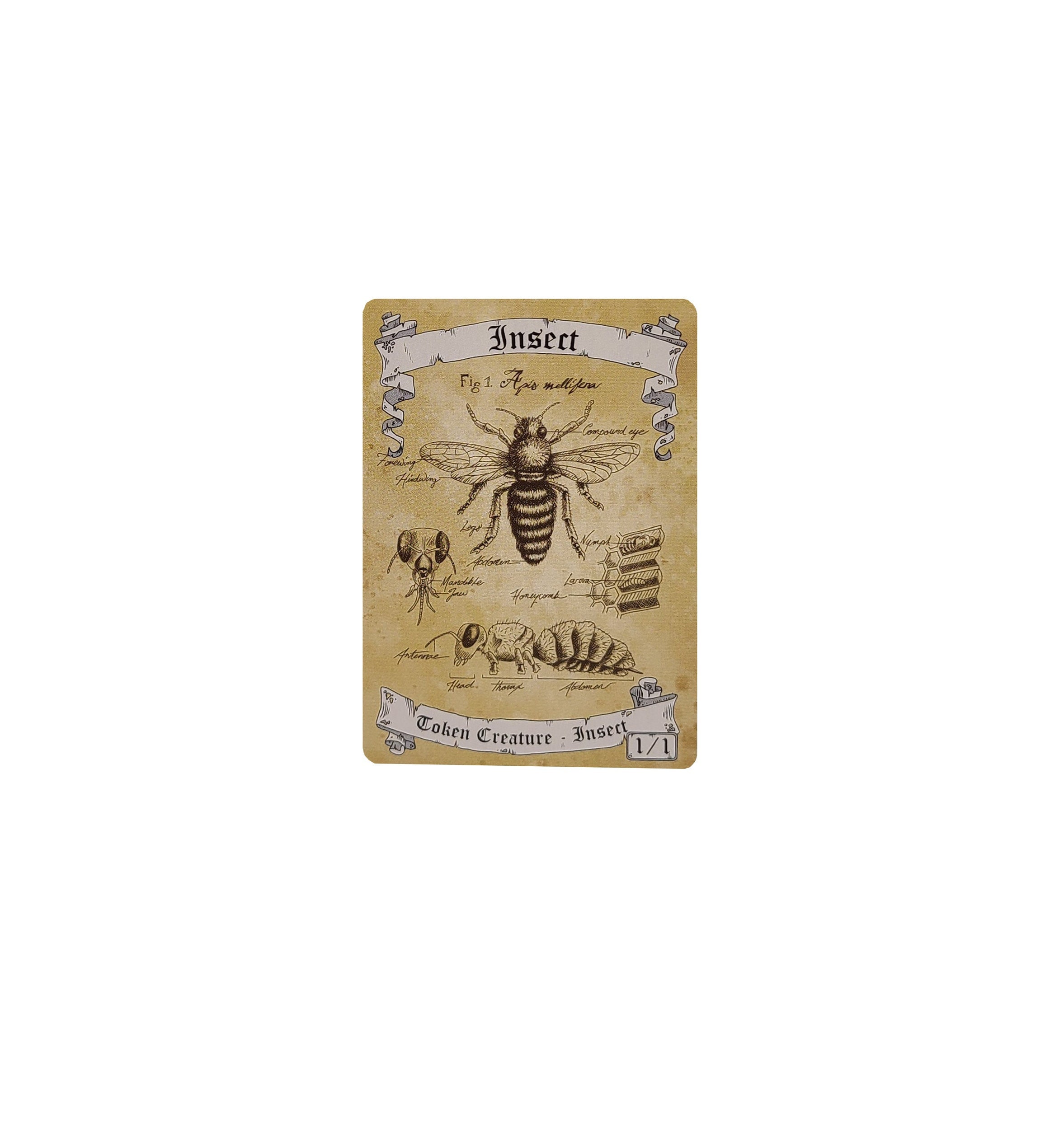Magic the Gathering 1/1 Insect Token (bee) - Etsy