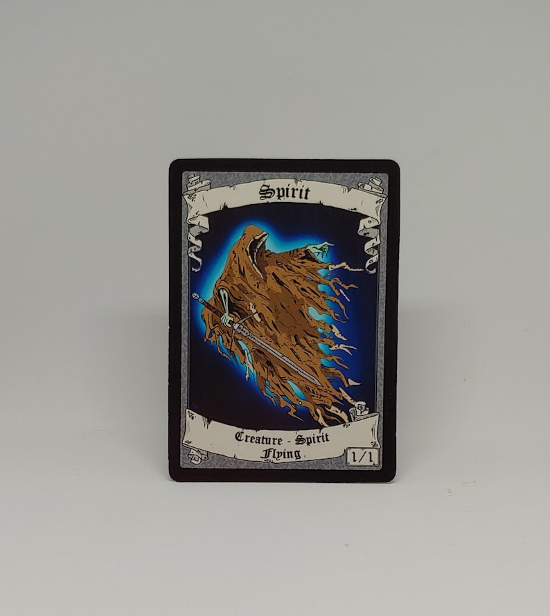 Magic the Gathering 1/1 Spirit Token Etsy