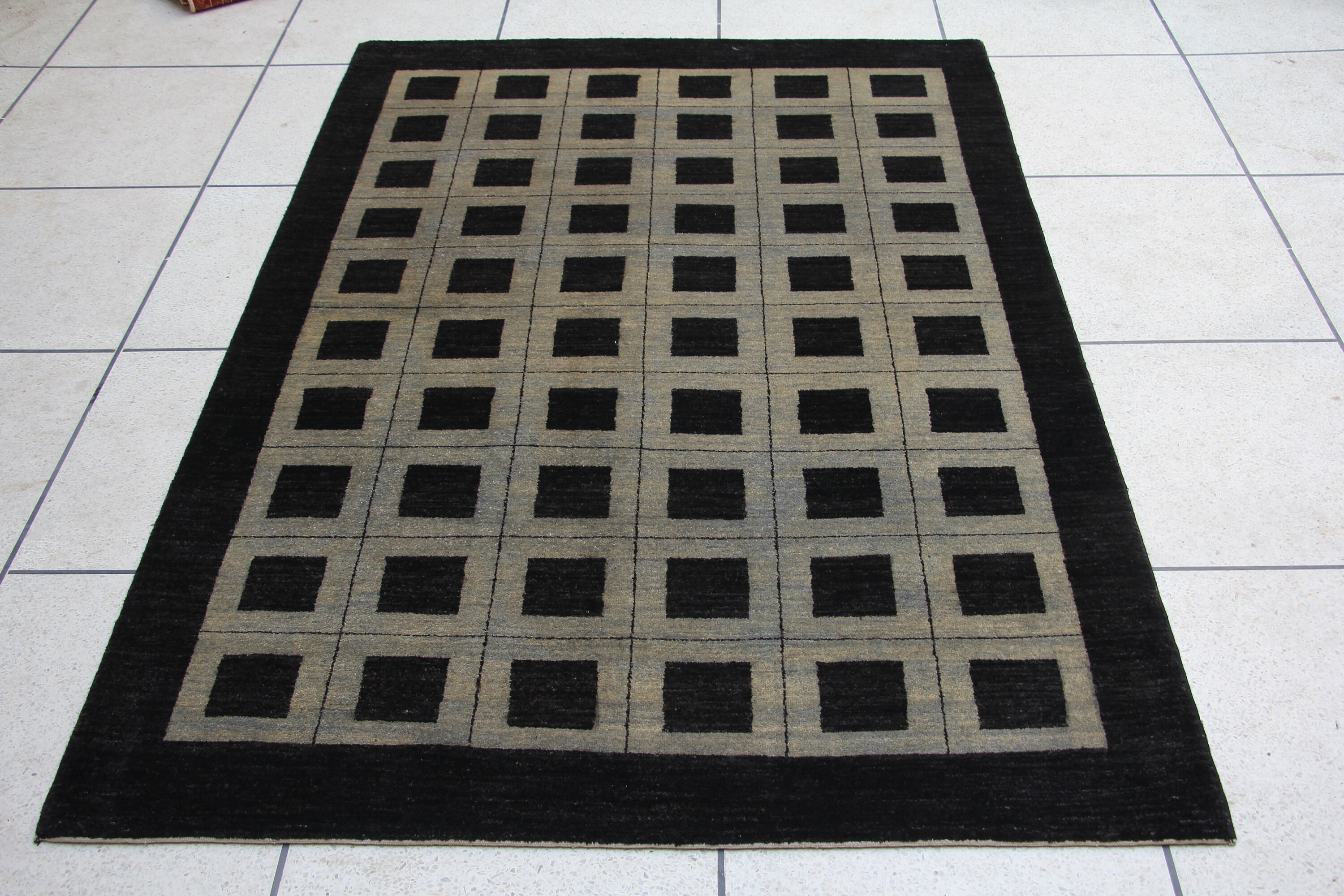 Black and Grey Rug Living Room Rug Bedroom Rug Office Rug - Etsy
