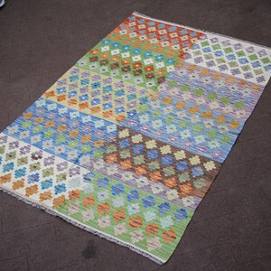 SIZE: 100 Cm X 150 Cm , Woolen New Multi Color Hand Knotted Afghan ...