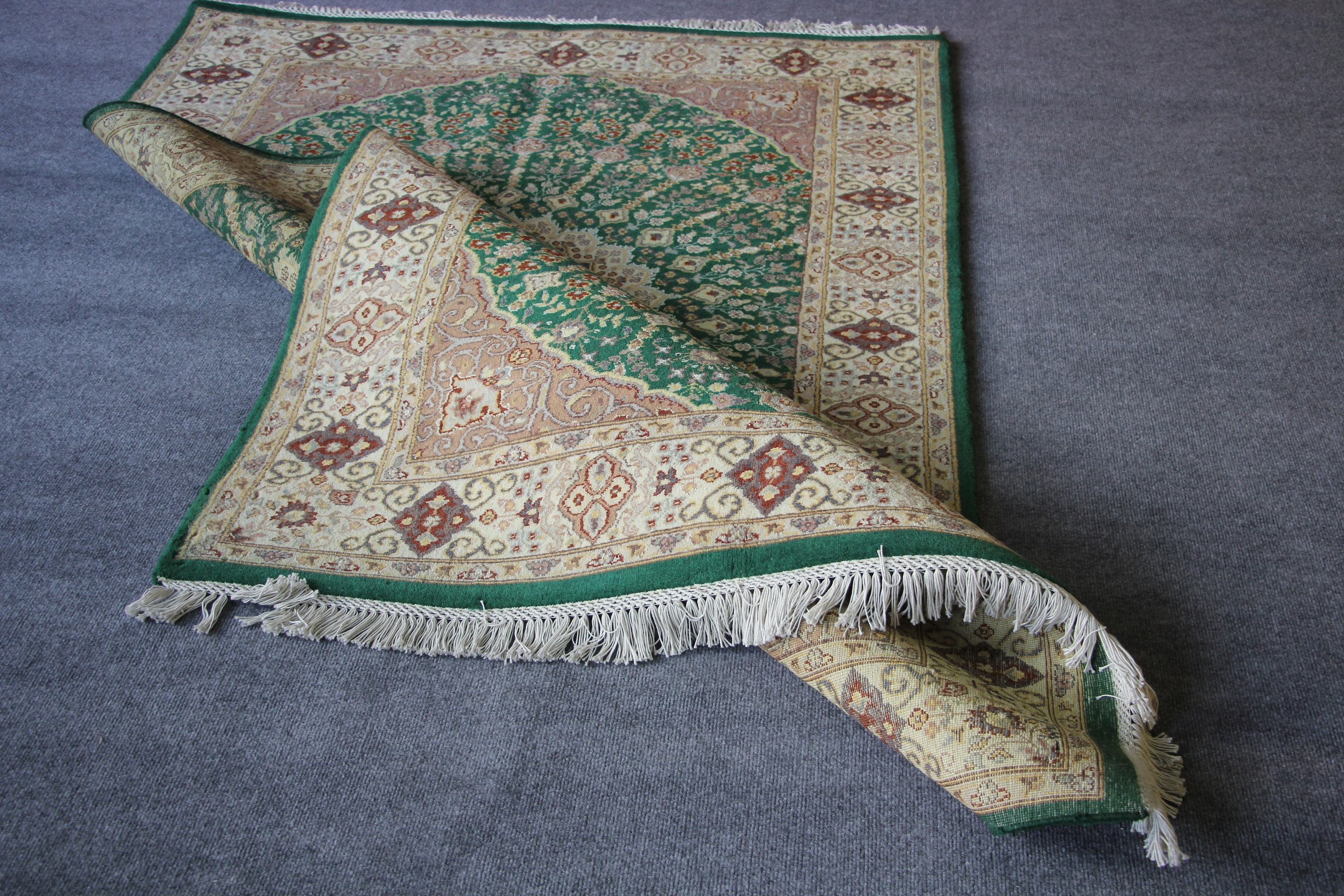 Green Area Rug Oriental Rug Green Living Room Rug Wool and Etsy