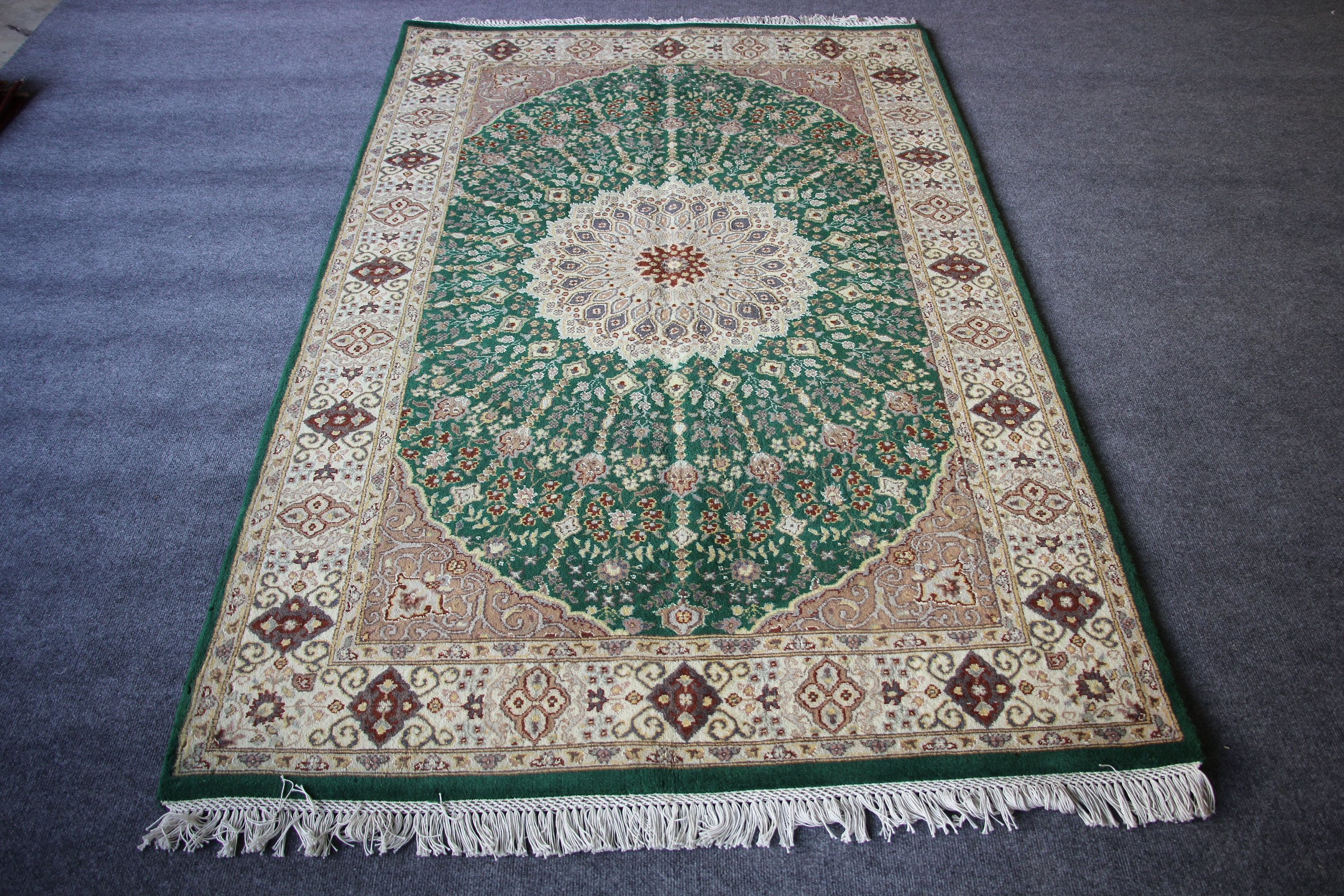 Green Area Rug Oriental Rug Green Living Room Rug Wool and Etsy