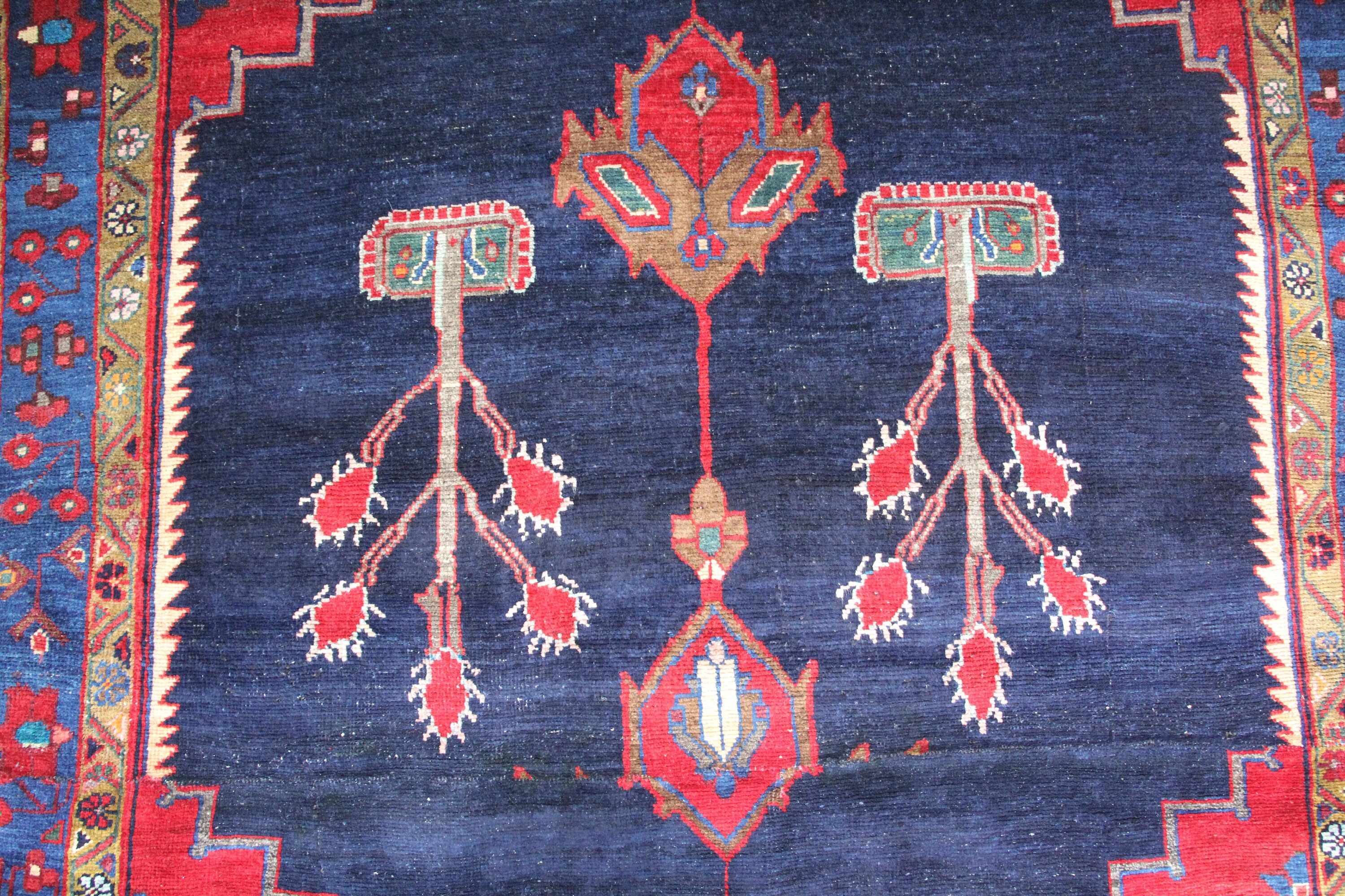 Country Side Rug Farmhouse Rug Blue Antique Rug Village Etsy UK