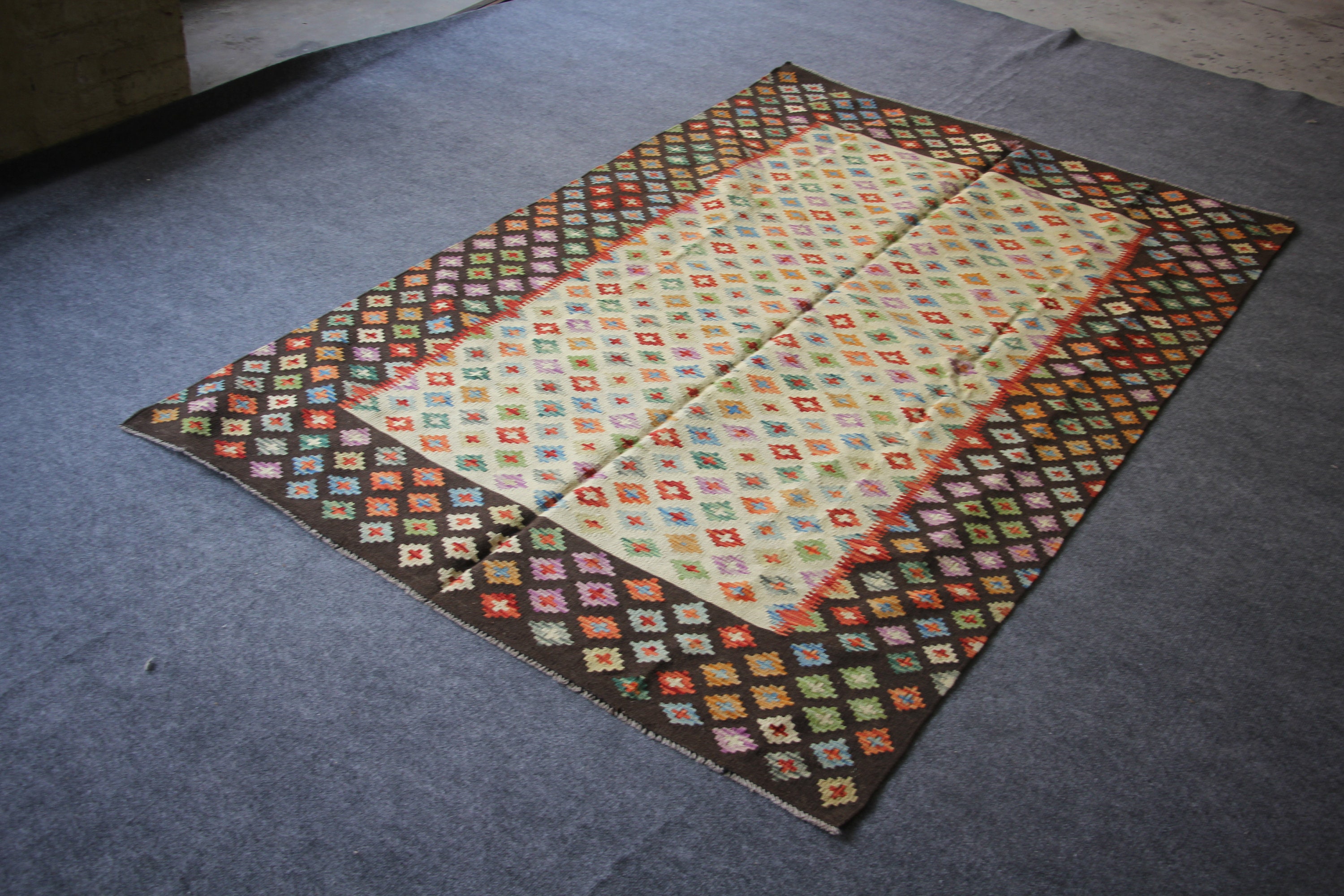 Black Kilim Rug Black and Multi Color Flat Weave Kilim Rug Etsy