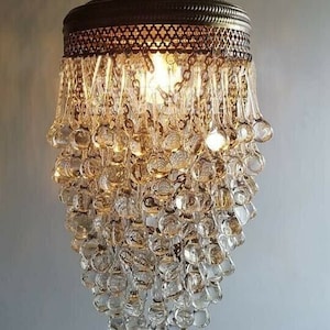 Teardrop Water Drop Glass Chandelier, Home Lighting, Restaurant Lighting, Hotel Lighting, Hallway Light, Living Room Lighting, Assembled