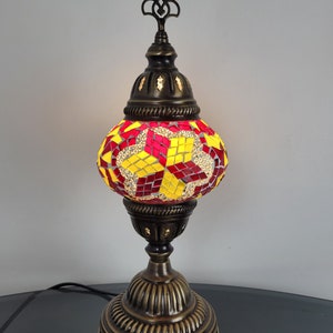 6 Variations Antique Vintage Style Colourful Mosaic Turkish Ottoman Lamp Desk Table Bedside Lamp, Christmas Gift, Birthday Gift, Home Decor