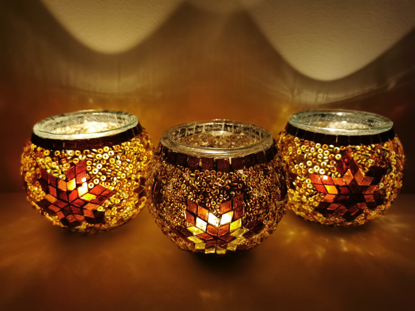 5 Variations Set of 3 Turkish Handmade Candle Holder Candle Etsy