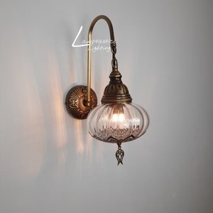 Free UK/EU Led Bulb, Blown Glass Modern Wall Sconce Lamp, Living Room Wall Lights, Bedroom Wall Lamps, Entryway Hallway Lighting