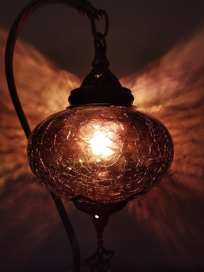 Purple Crackle Lamp
