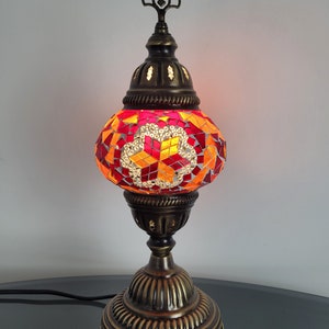 9 Variations Antique Vintage Style Colourful Mosaic Turkish Ottoman Lamp Desk Table Bedside Lamp, Christmas Gift, Birthday Gift, Home Decor