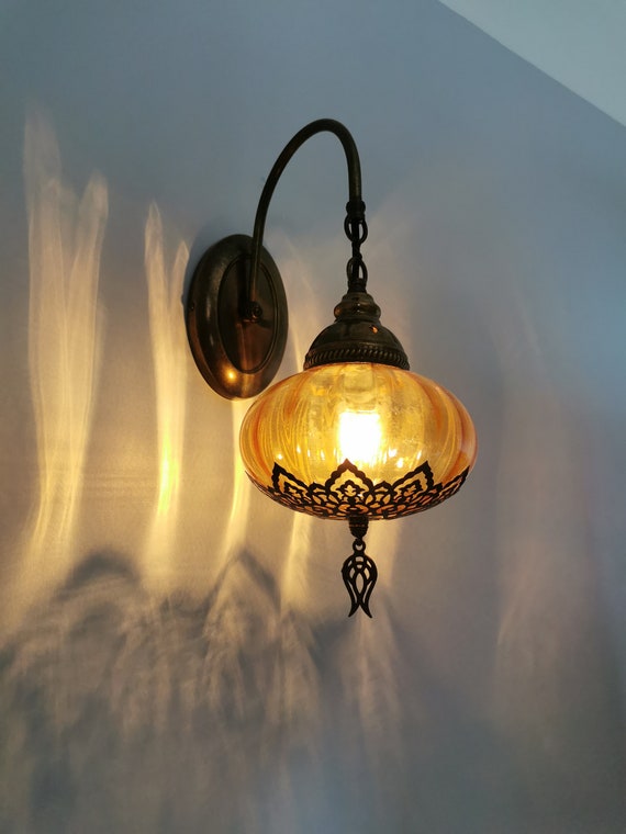 Blown glass cheap wall light