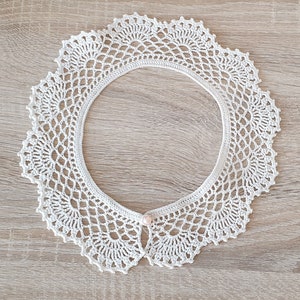 Kragen Häkelkragen Abnehmbarer Kragen Gehäkelte Kragen Baumwollkragen Bündchen Spitzenkragen Abziehbarer Collar Bild 6