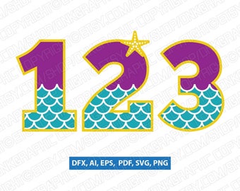Free Free 244 Mermaid Number 7 Svg SVG PNG EPS DXF File