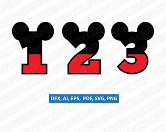 Mickey mouse birthday svg | Etsy
