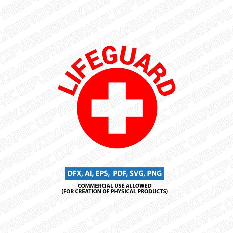 Download 7 Styles LifeGuard Lifesaver Life Guard SVG Red Cross | Etsy