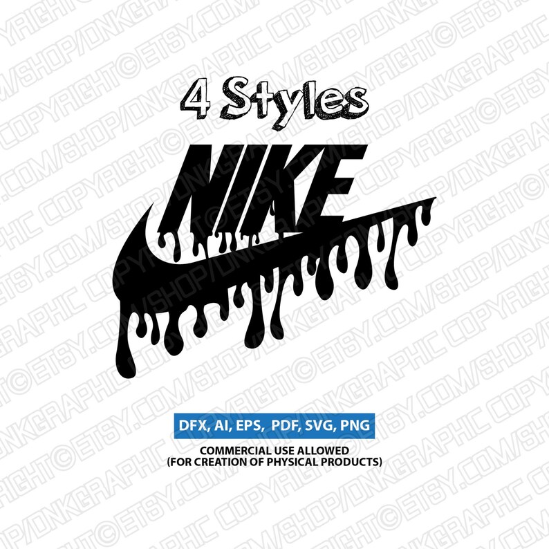 Download Dripping Nike Nike Drip Just Do It SVG Silhouette Cameo | Etsy