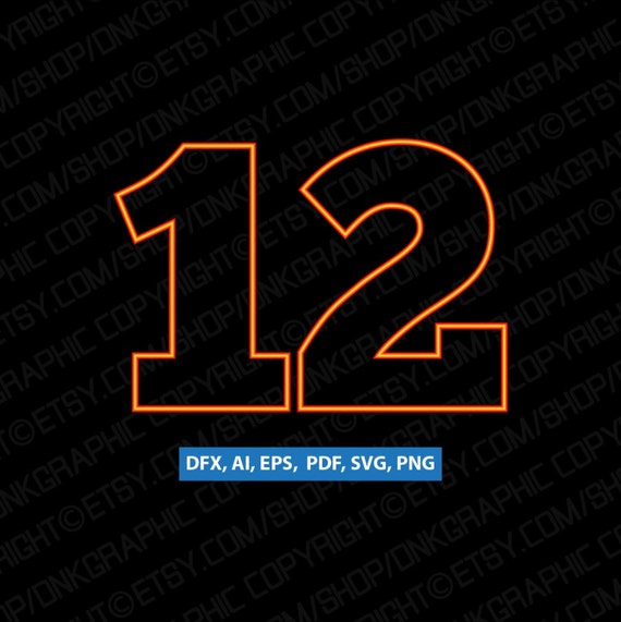 Light Neon Numbers Printable Svg Birthday Party Vector Cricut Etsy