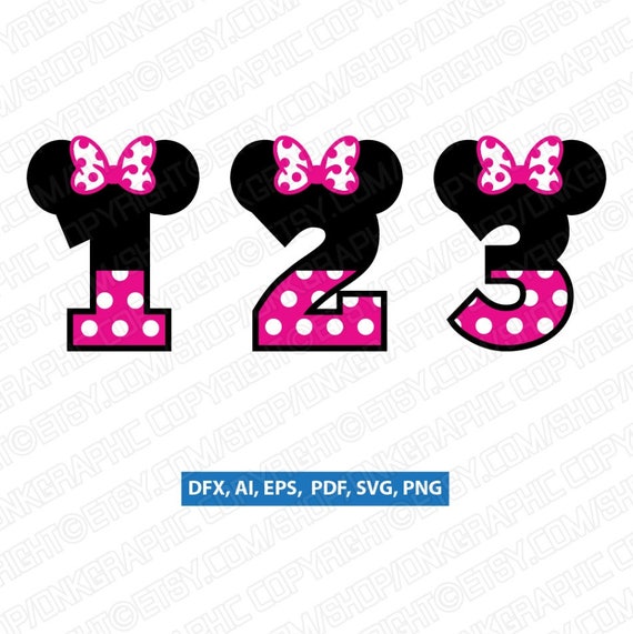 minnie mouse numbers first second third fourth fifth 1st
