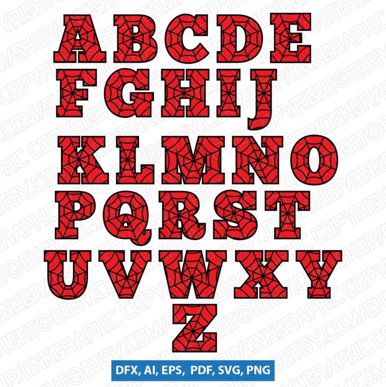 Download Spiderweb Spiderman Lettres Alphabet Birthday Party SVG ...