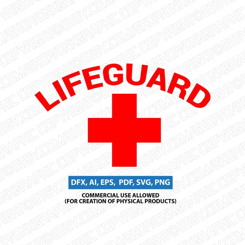 Download 7 Styles LifeGuard Lifesaver Life Guard SVG Red Cross | Etsy