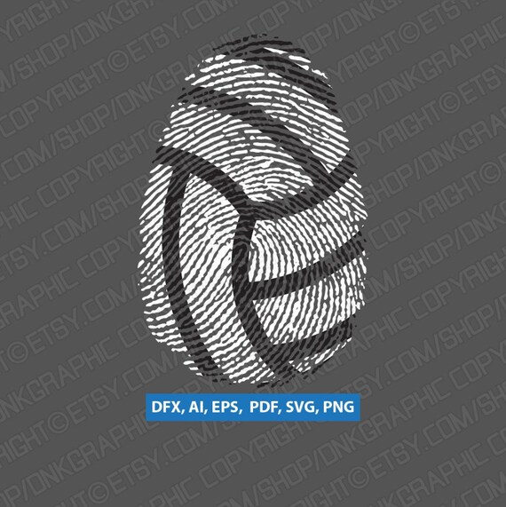 Volleyball Its In My Dna Fingerprint Mom Svg Vector Cricut Etsy