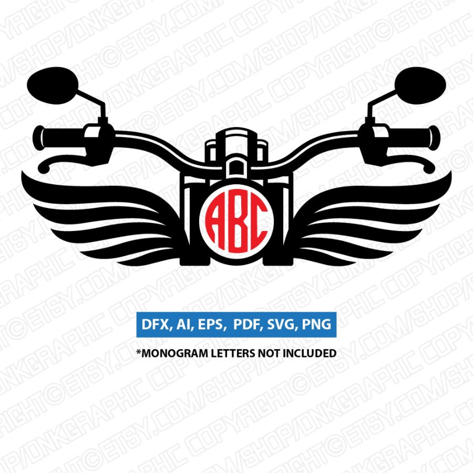 4 Styles Moto Rider Biker Motorbike Motorcycle Monogram Frame Etsy