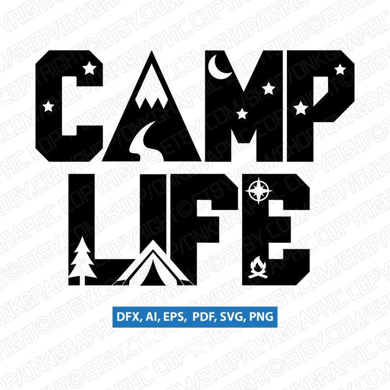 Download Traveler Camper Camping Campsite Camp Life SVG Silhouette ...