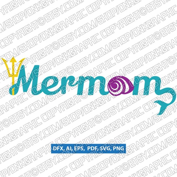 Mermom Mermama Mermaid Life Birthday Girl Party Dxf Etsy