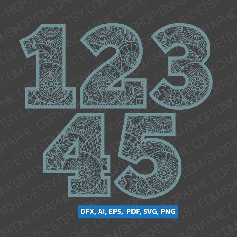 Download Mandala Numbers Svg Project - Layered SVG Cut File
