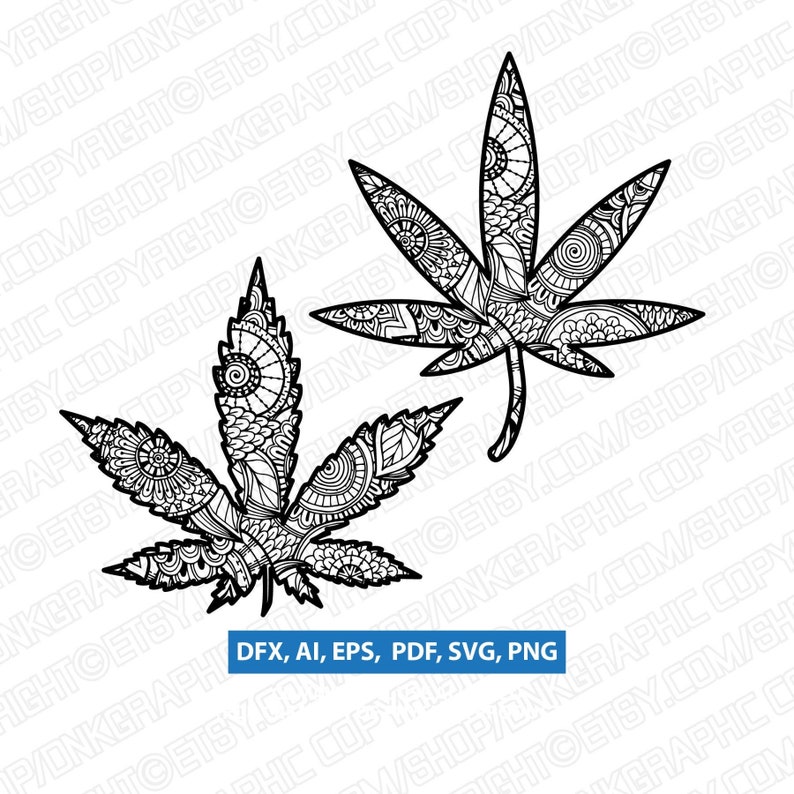 Download Layered Weed Mandala Svg Design - Layered SVG Cut File