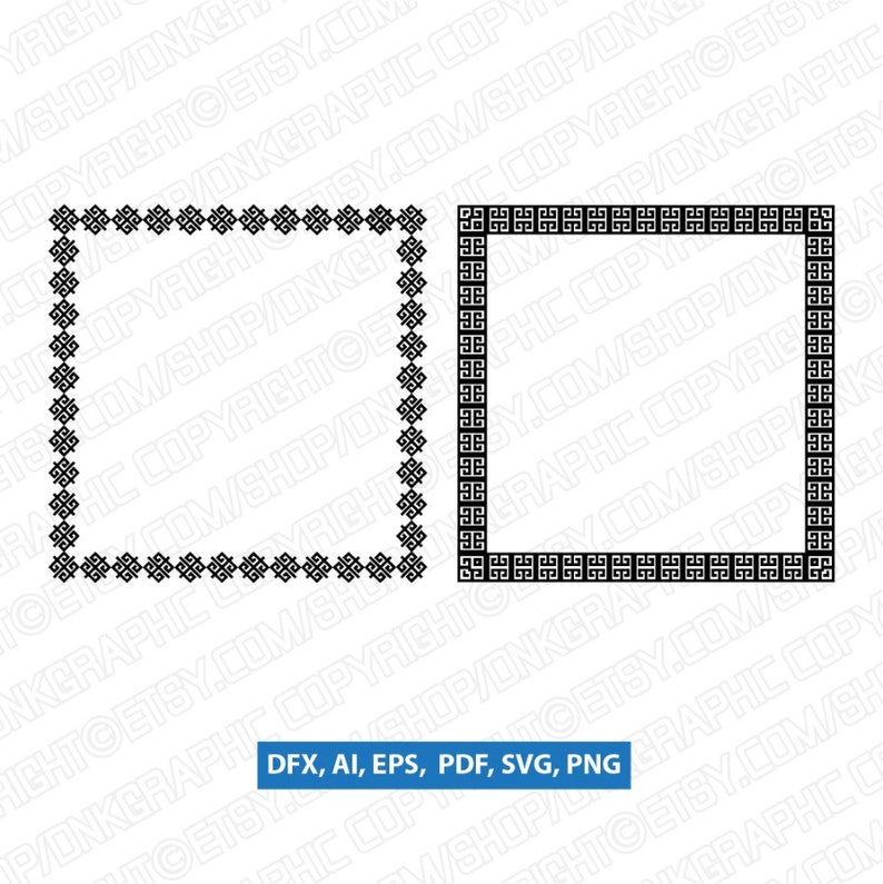 Download 17 Styles Square Straight line Versace Greek Border ...