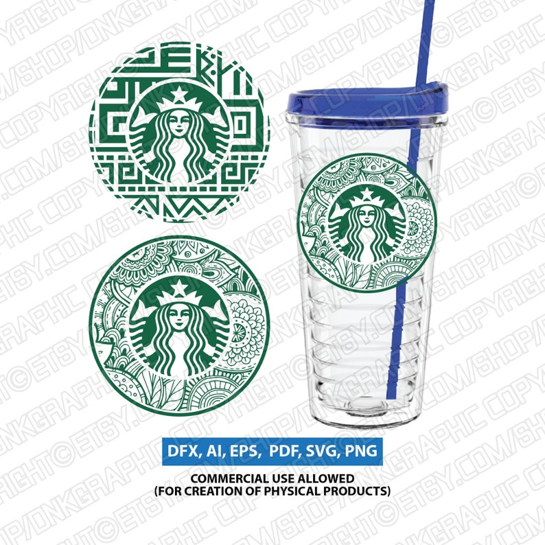 Download Aztec Abstract Floral Zentangle Mandala Starbucks Cup | Etsy