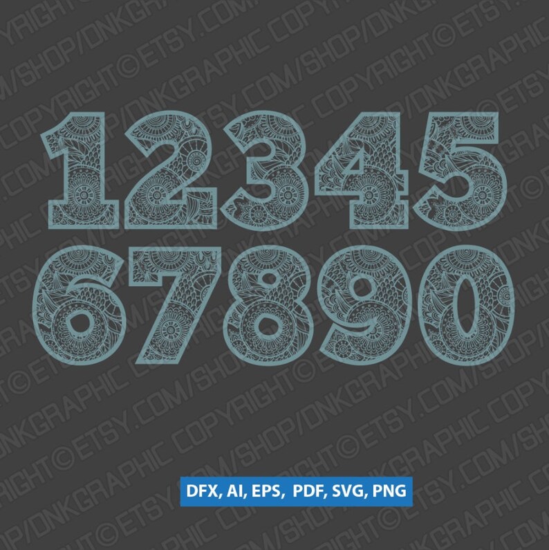 Download Mandala Numbers Svg Project - Layered SVG Cut File