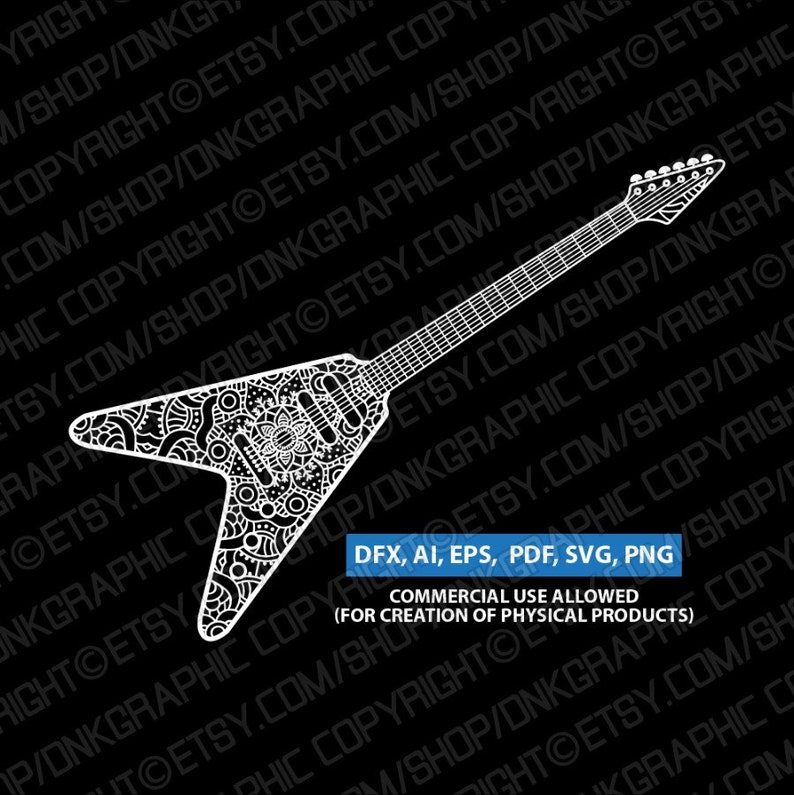 Download 3 Ornament Intricate Mandala Zentangle Guitar SVG ...